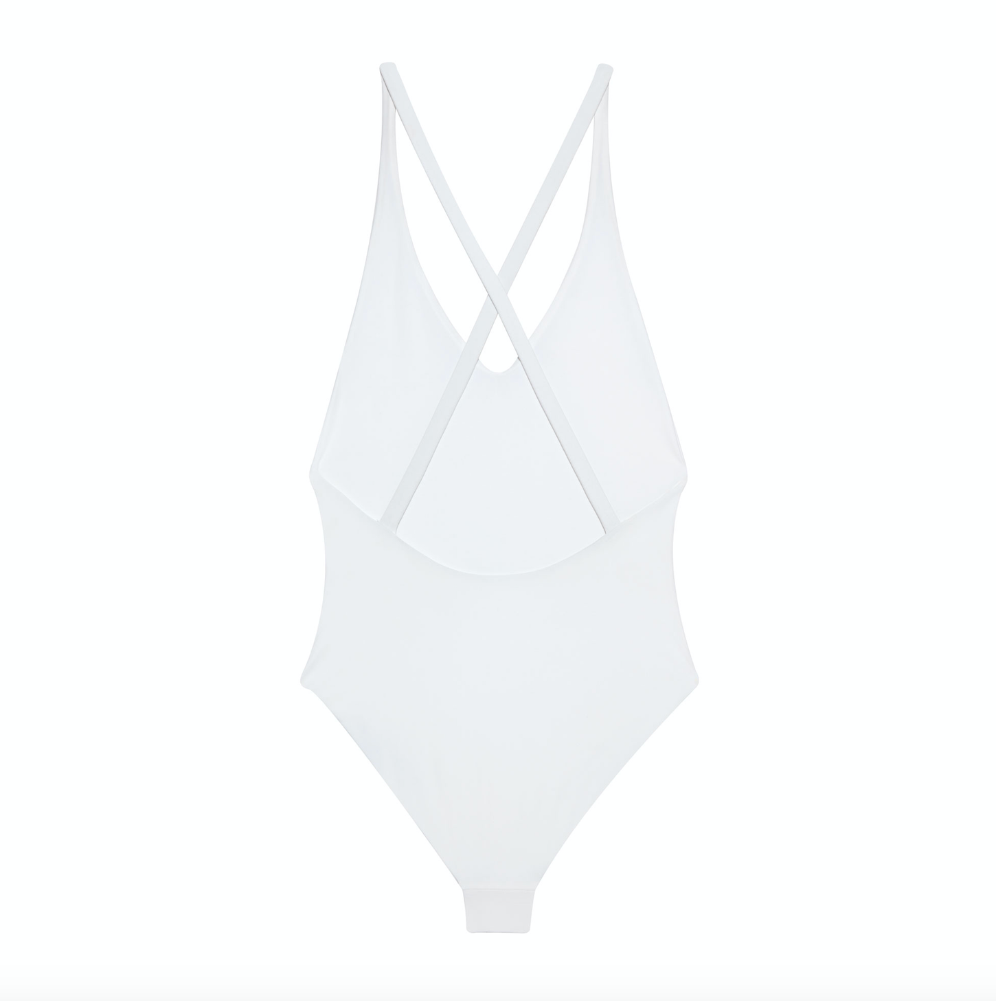 Flat image of the back of the Mila One Piece in white