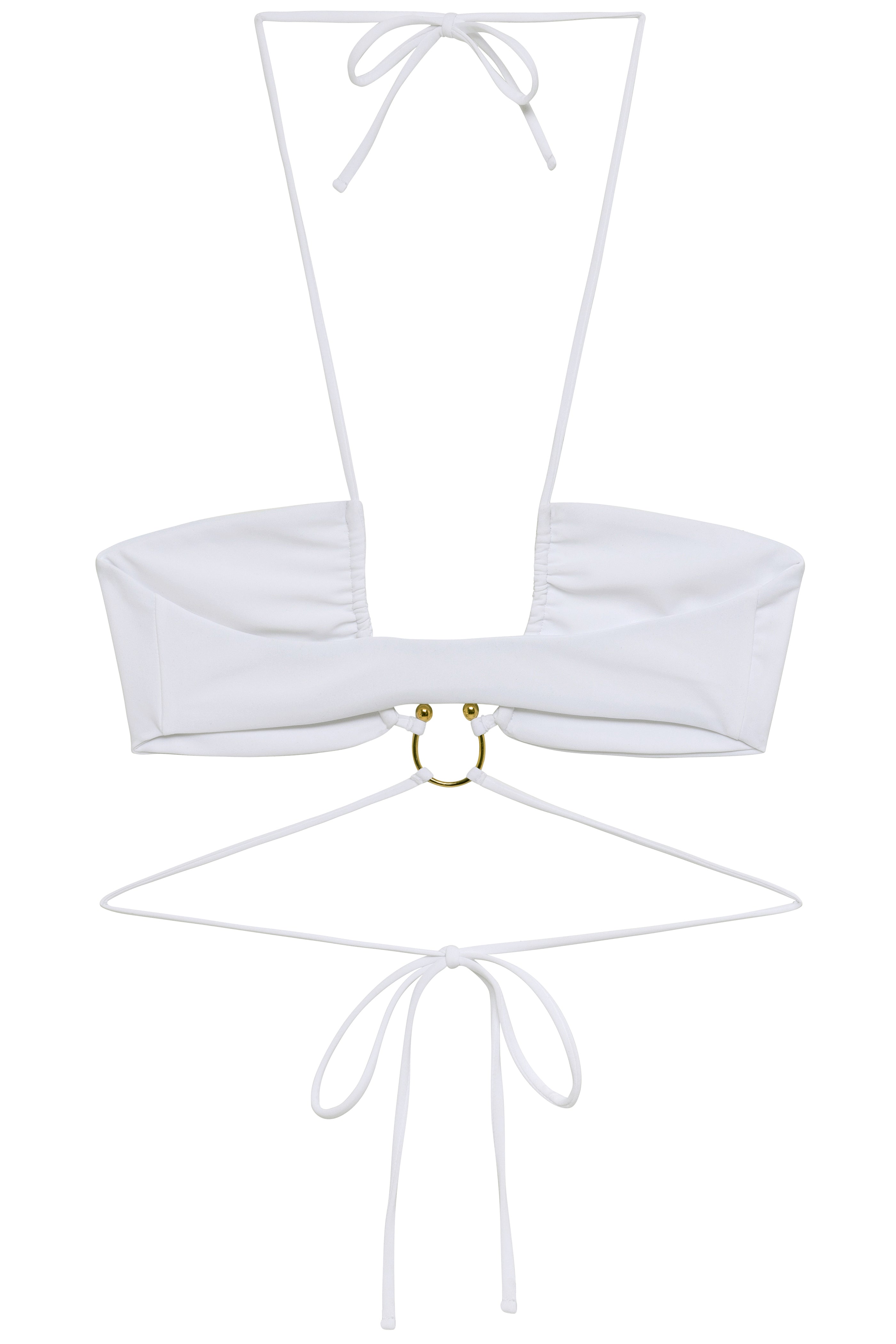 Flat image of the back of the Zuri Top in white