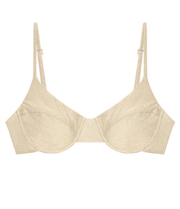 Flat image of the Alina Top in ivory sheen