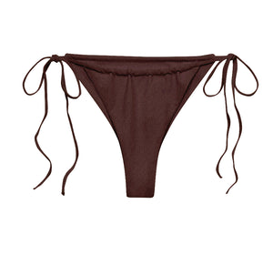 Flat image of the Lana Bottom in espresso terry sheen