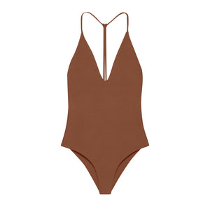 Flat Image of the All In One Piece in Mocha Sheen