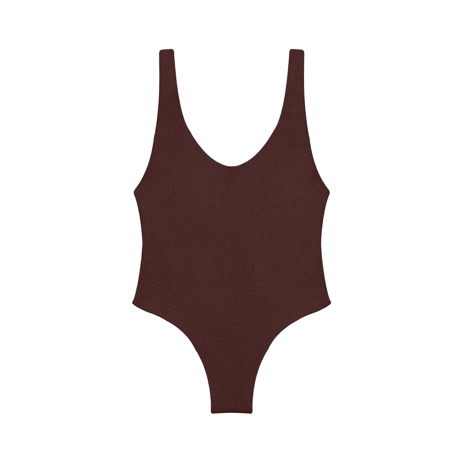 Load image into Gallery viewer, Flat image of the Contour One Piece in espresso terry sheen