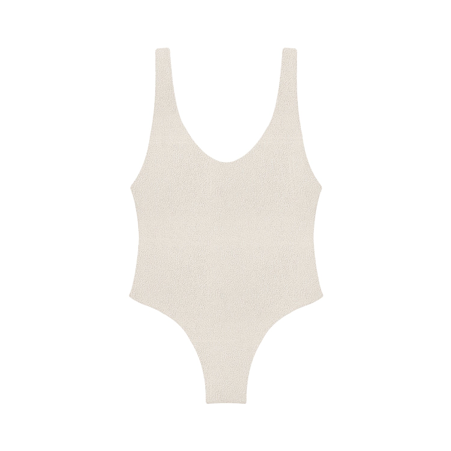 Load image into Gallery viewer, Flat image of the Contour One Piece in sandstone terry sheen