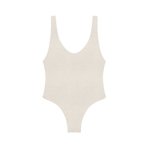 Flat image of the Contour One Piece in sandstone terry sheen