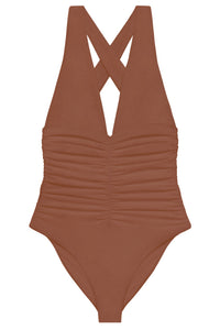 Flat image of the Capri One Piece in Hazel Sheen