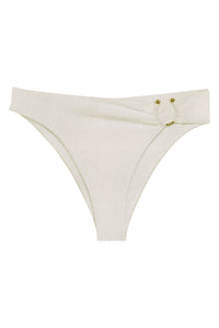 Flat image of the Demi Bottom in sandstone terry sheen