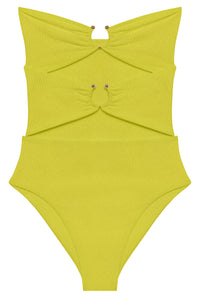 Flat image of the Ella One Piece in solis terry sheen