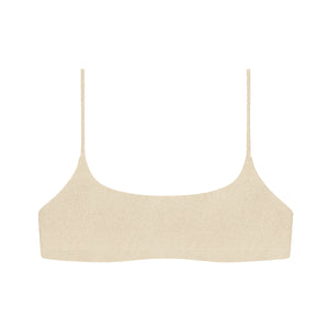 Flat image of the Muse Scoop Top in ivory sheen