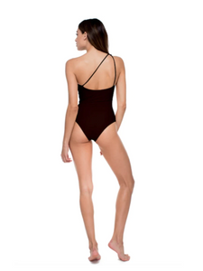 Model in front of white background showing the back of the Apex One Piece