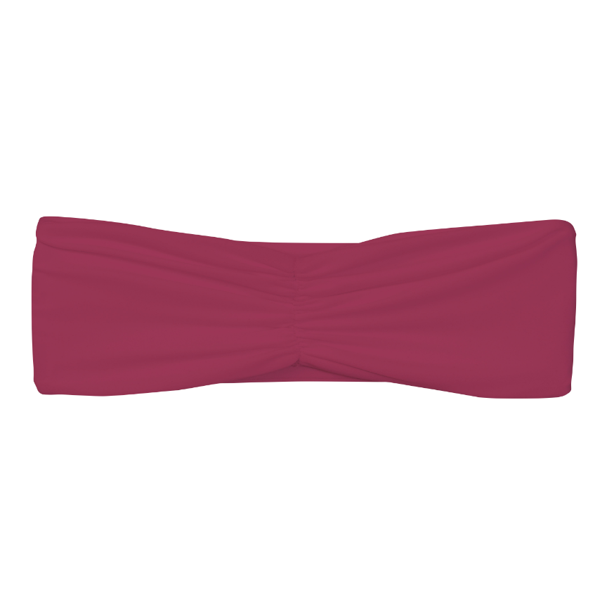 Load image into Gallery viewer, Flat image of the Ava Bandeau in Rose Sheen
