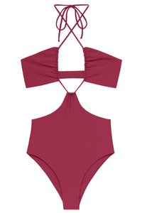 Flat image of the Layla One Piece in rose sheen