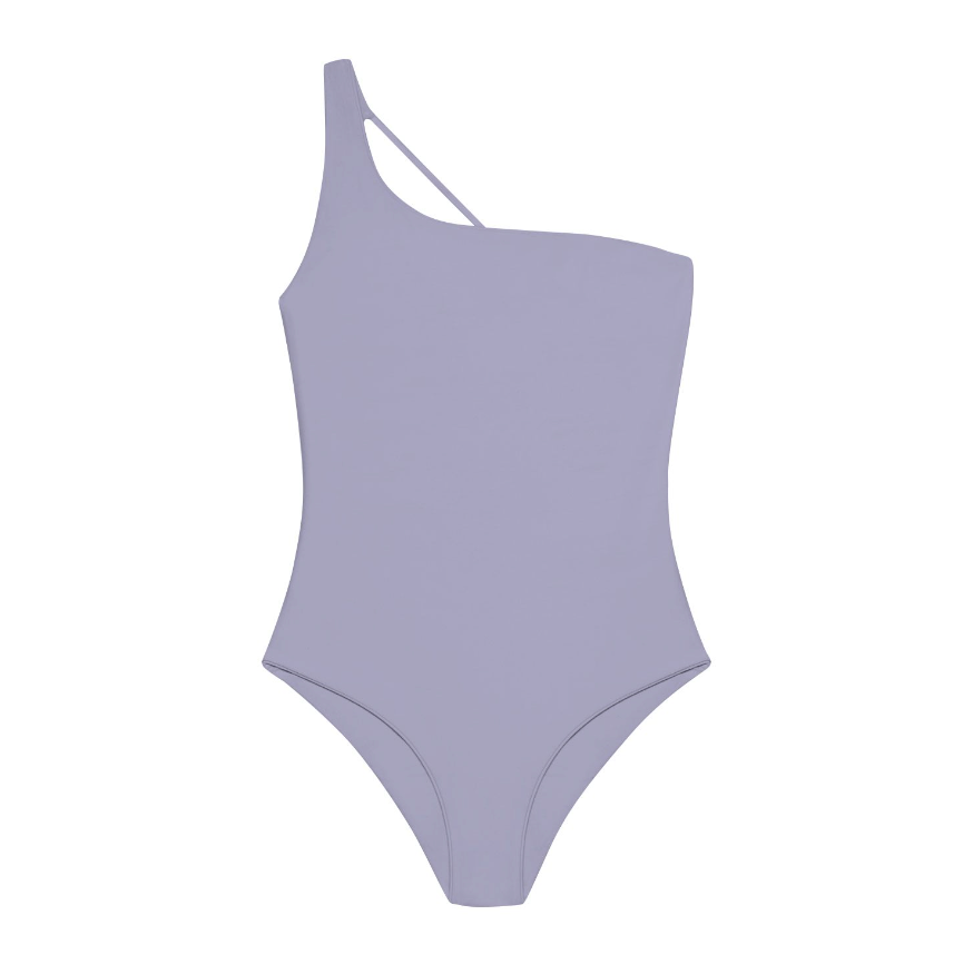 Load image into Gallery viewer, Flat image of the Apex One Piece in Lilac Sheen