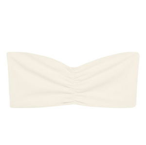 Flat image of the Ava Bandeau in Ivory Sheen