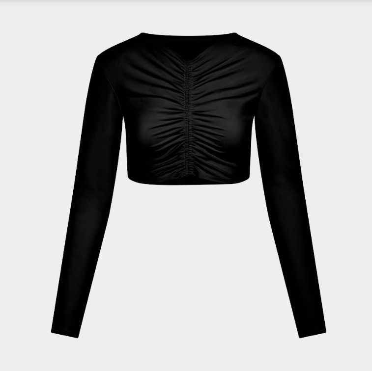 Flat image of the Lina Top in Black