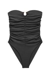 Flat Image of the Alyda One Piece in Black