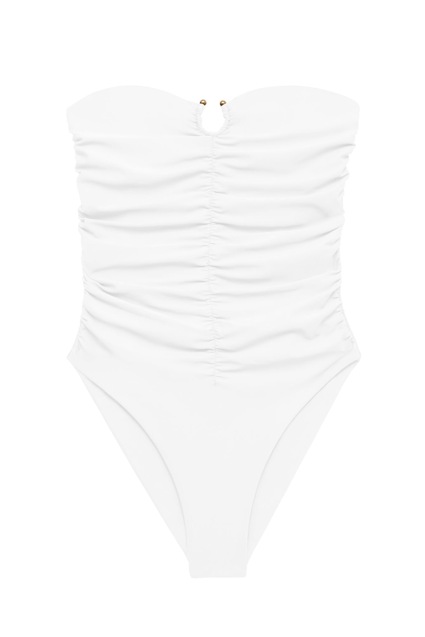 Load image into Gallery viewer, Flat Image of the Alyda One Piece in White