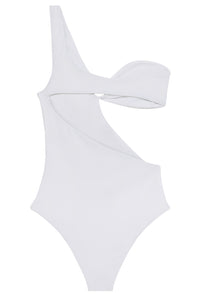 Flat Image of the back of the Avery One Piece in White