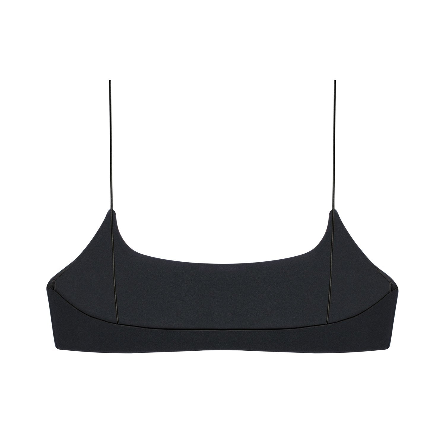 Load image into Gallery viewer, Flat image of the back of the Micro Muse Scoop Top in black