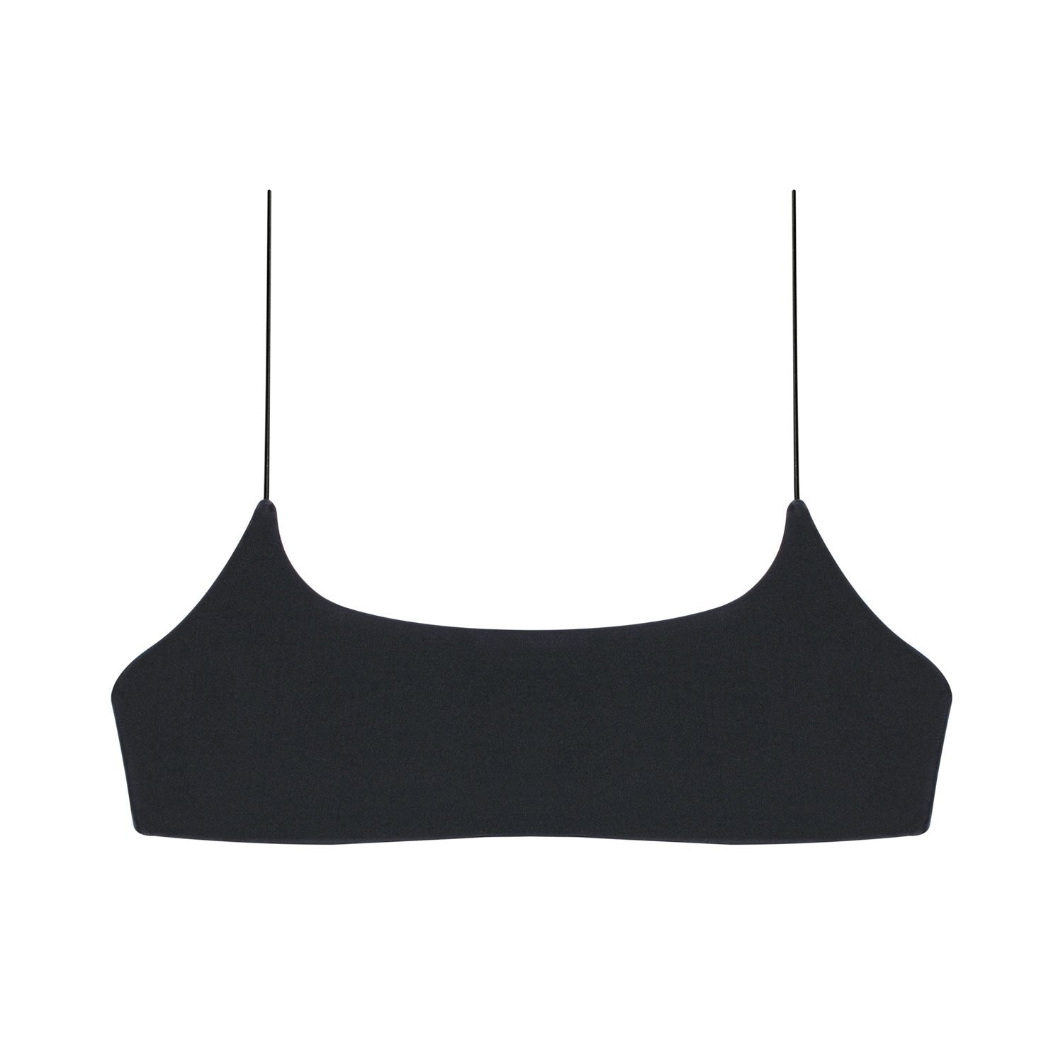 Load image into Gallery viewer, Flat image of the Micro Muse Scoop Top in black