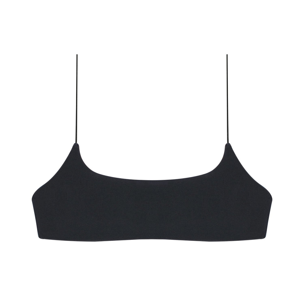 Flat image of the Micro Muse Scoop Top in black