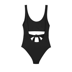 Flat image of the back of the Bond One Piece in Black