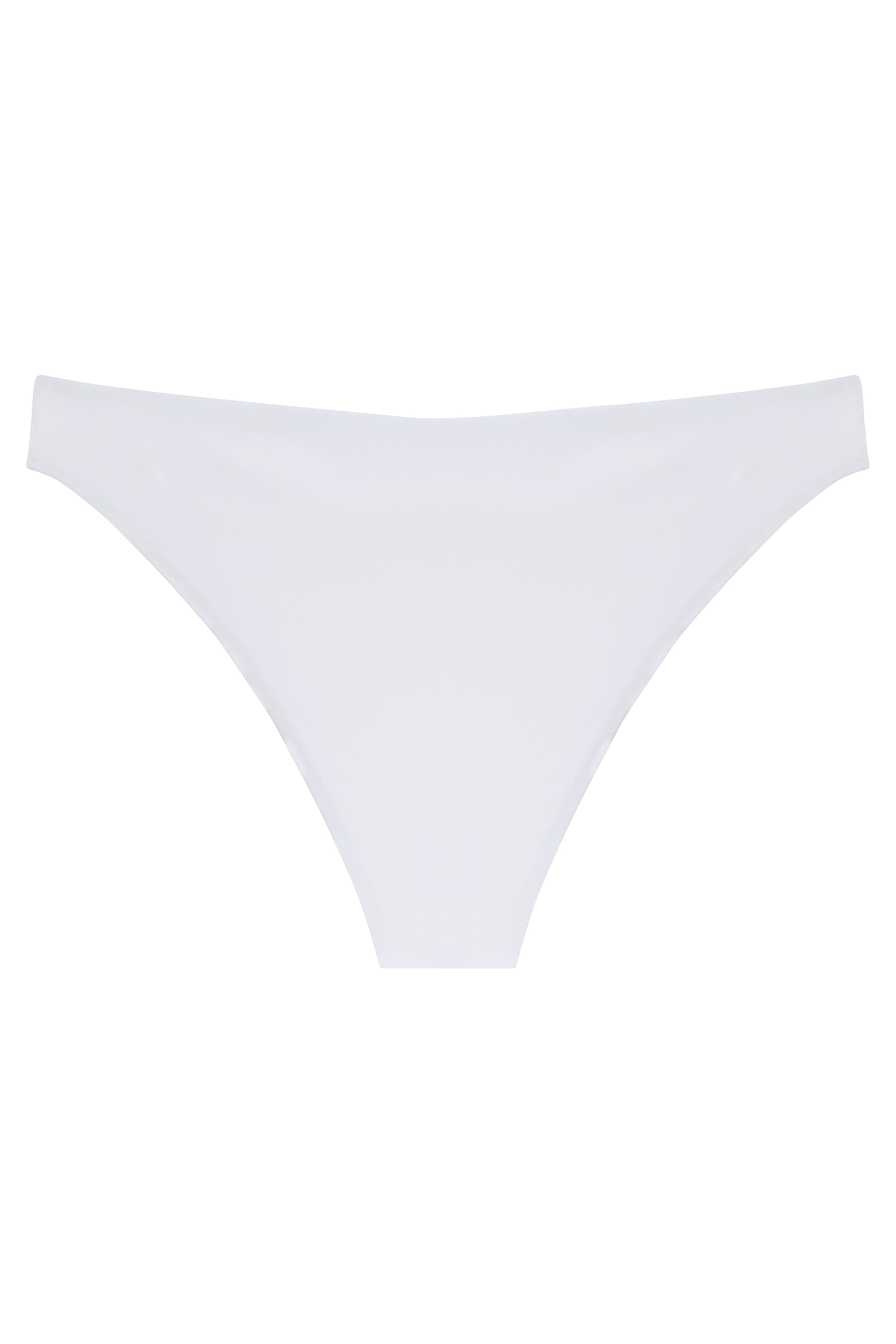 Flat image of the back of the Demi Bottom in white