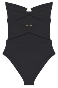 Flat image of the Ella One Piece in black