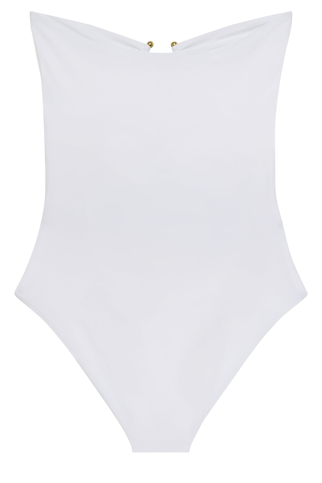 Load image into Gallery viewer, Flat image of the back of the Ella One Piece in White