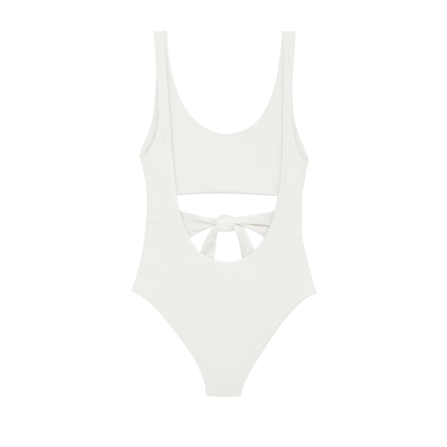 Load image into Gallery viewer, Flat image of the back of the Bond One Piece in White
