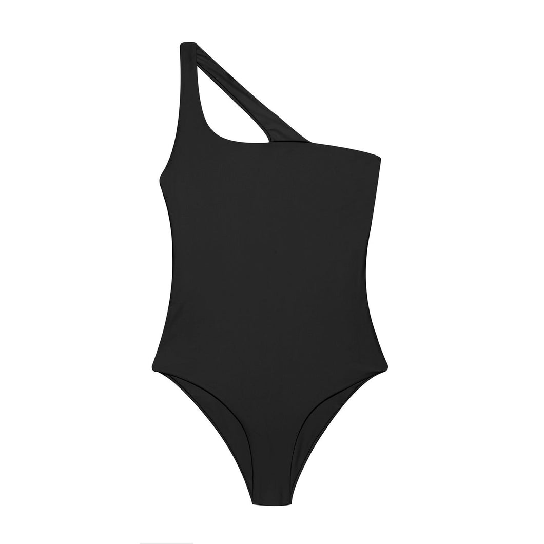Flat image of the Evolve One Piece in black