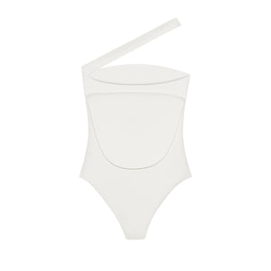 Flat image of the back of the Halo One Piece in white