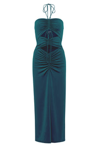 Flat image of the Kira Dress in Ocean