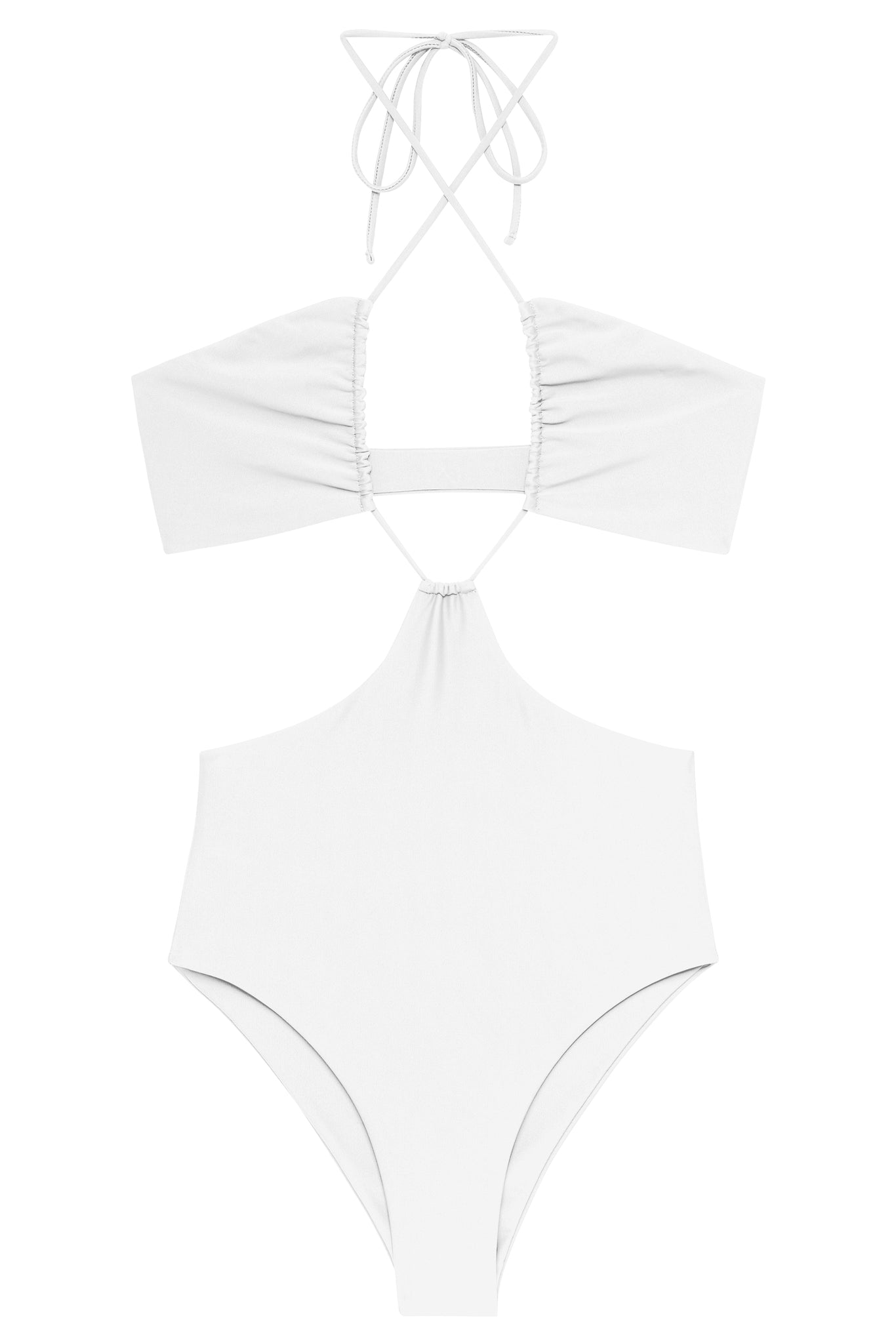 Load image into Gallery viewer, Flat image of the Layla One Piece in white