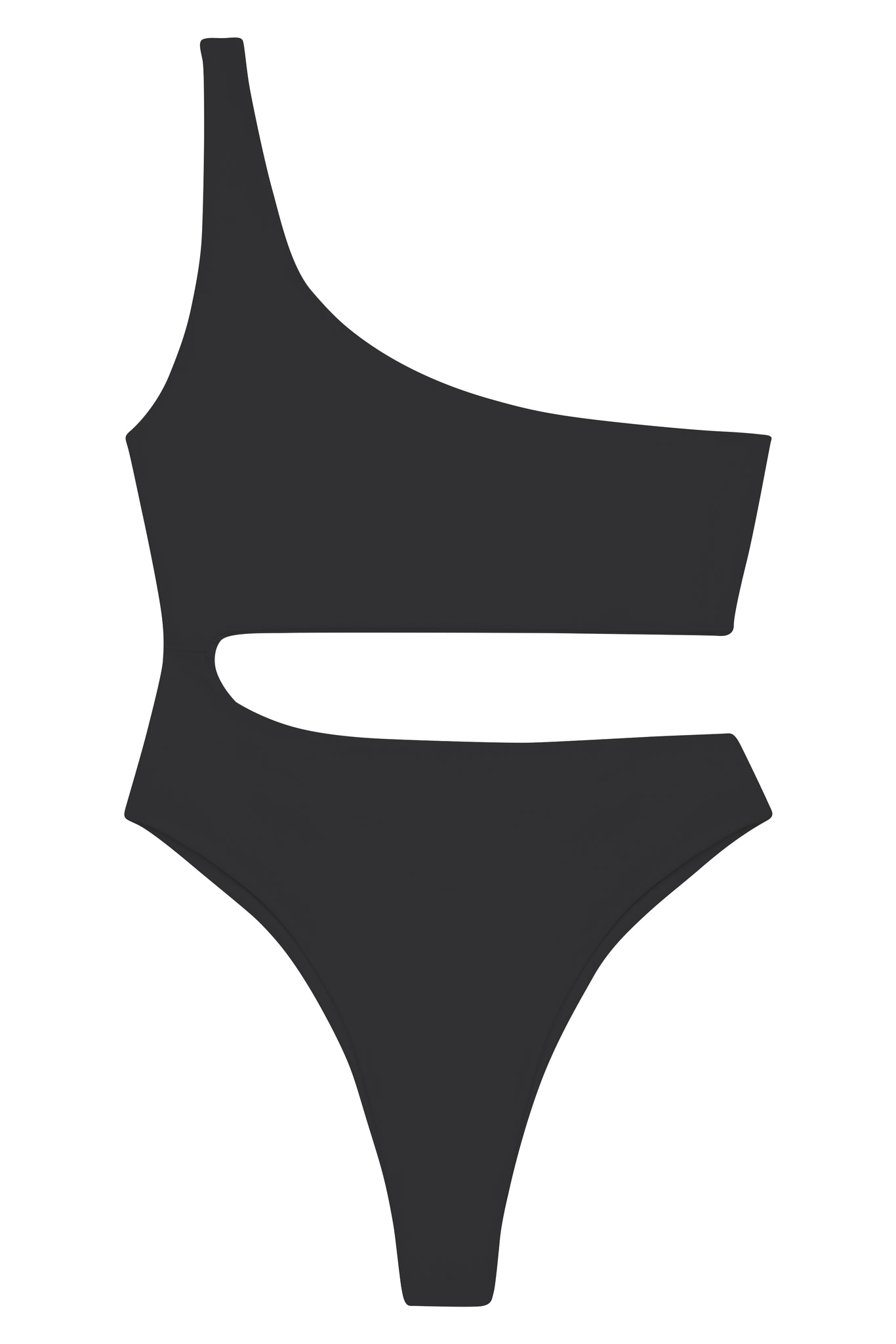 Load image into Gallery viewer, Flat image of the Luna One Piece in black