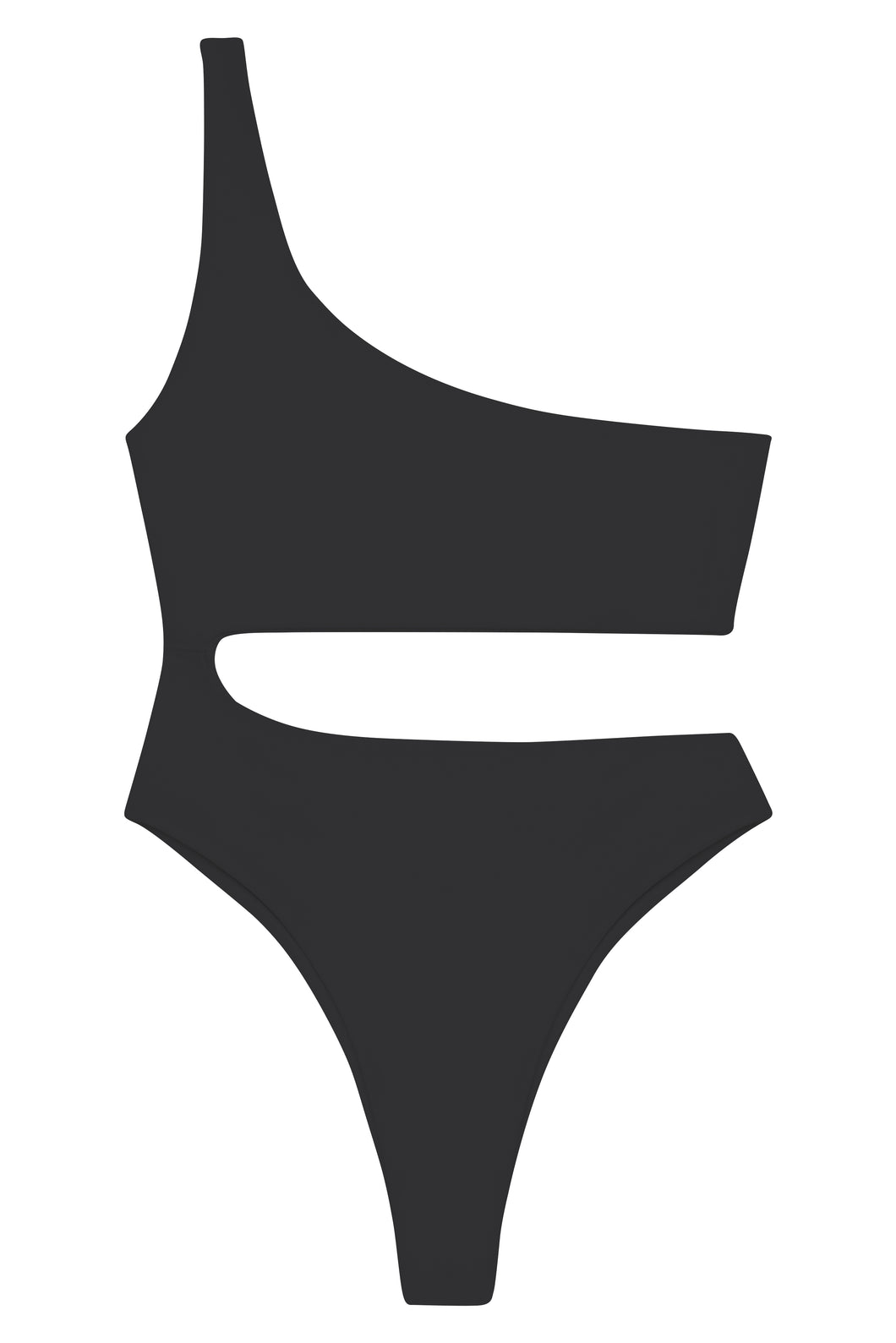 Flat image of the Luna One Piece in black