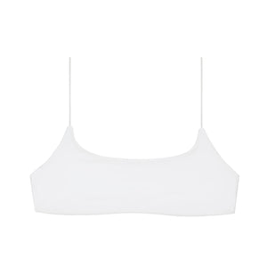 Flat image of the Micro Muse Scoop Top in white