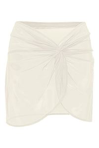 Flat image of the Mira Skirt in Ivory Sheer