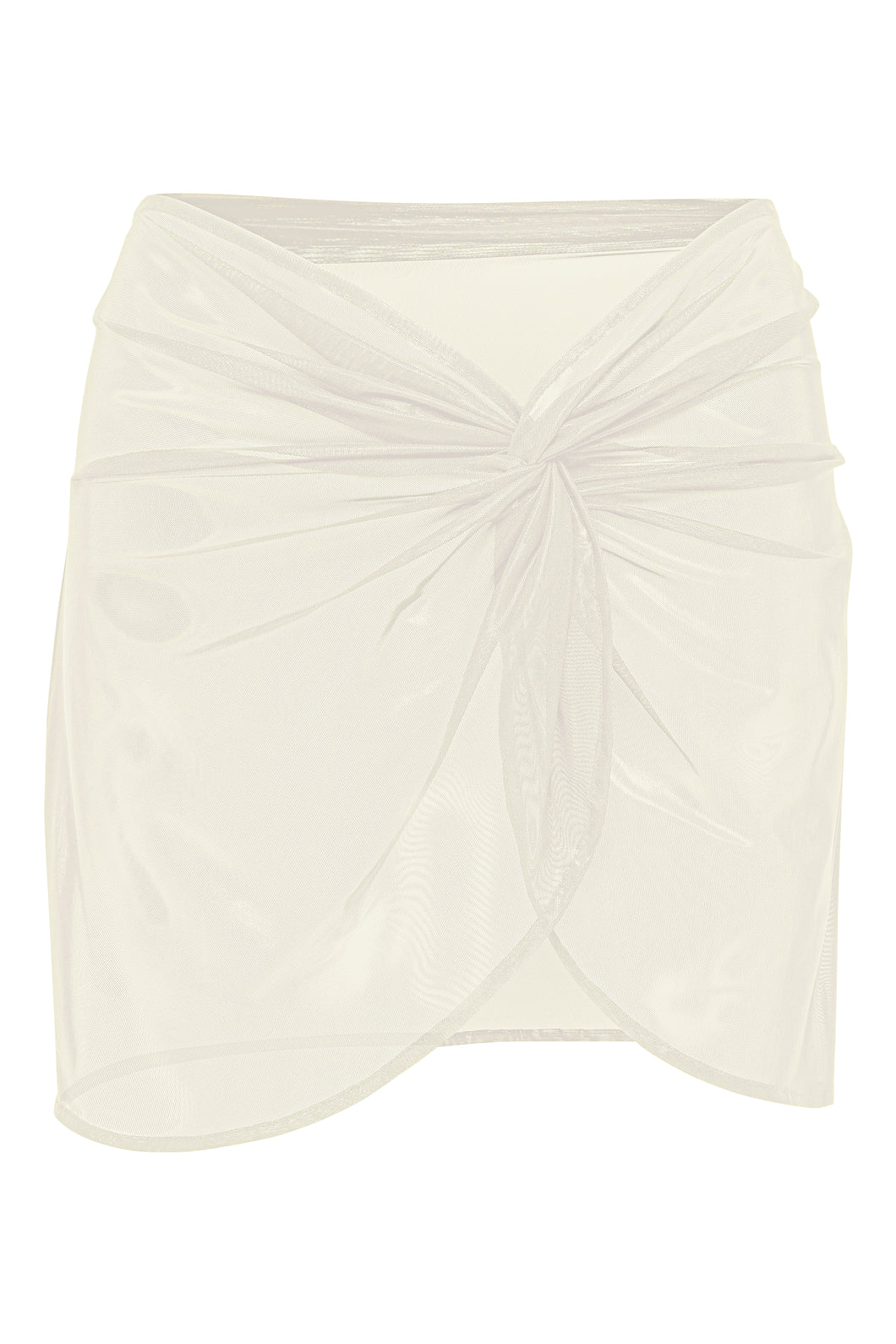 Flat image of the Mira Skirt in Ivory Sheer