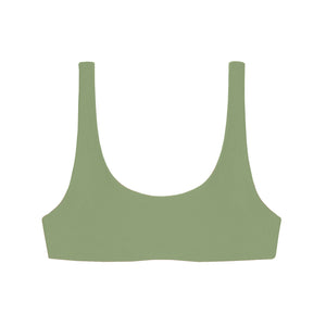 Flat image of the Rounded Edges Top in olive