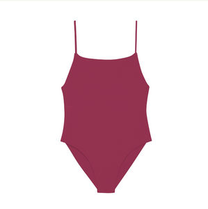 Flat image of the Trophy One Piece in rose sheen