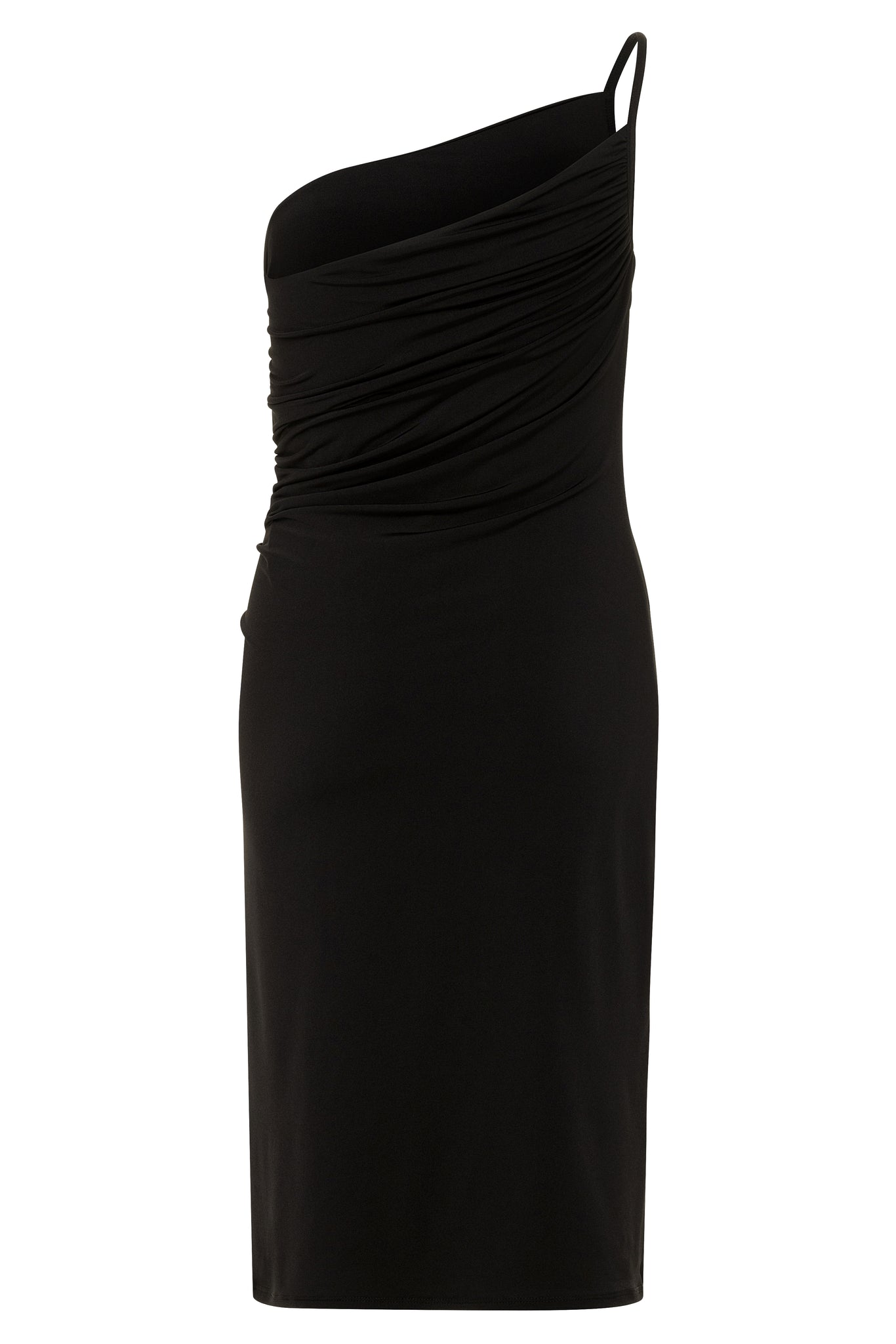 Load image into Gallery viewer, Flat image of the back of the Tropez Dress in Midnight
