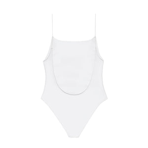 Flat image of the back of the Micro Trophy One Piece in white