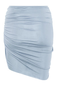 Flat image of the back of the Zena Skirt in Azure